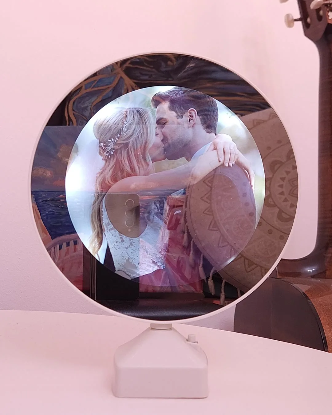 Oglinda Magica Personalizata cu poza ta si lumina LED calda
